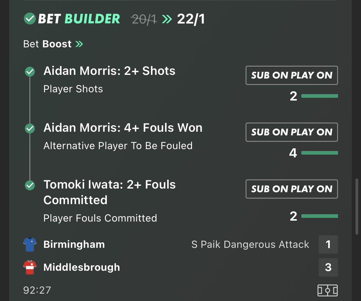 🤯 WE'VE DONE IT AGAIN!!! 

22/1 BOOST LANDS!!! 😍

25/1 BOOST YESTERDAY!

WE'VE LANDED 5 OF THESE ALL ABOVE 20/1 RECENTLY!! 🔥

18+ gambleaware