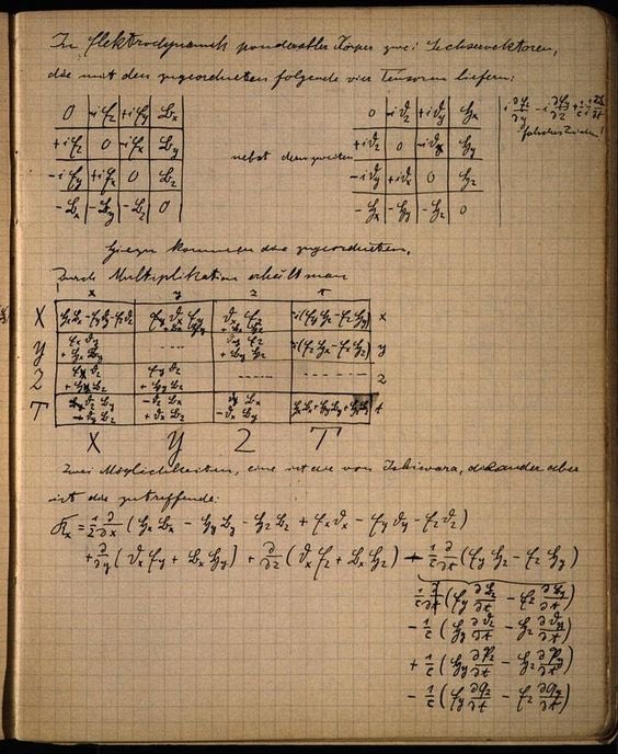 LensScientific's tweet photo. Two handwritten pages from Albert Einstein’s relativity notes, circa 1912–1913. https://t.co/mR8GBaqmLZ