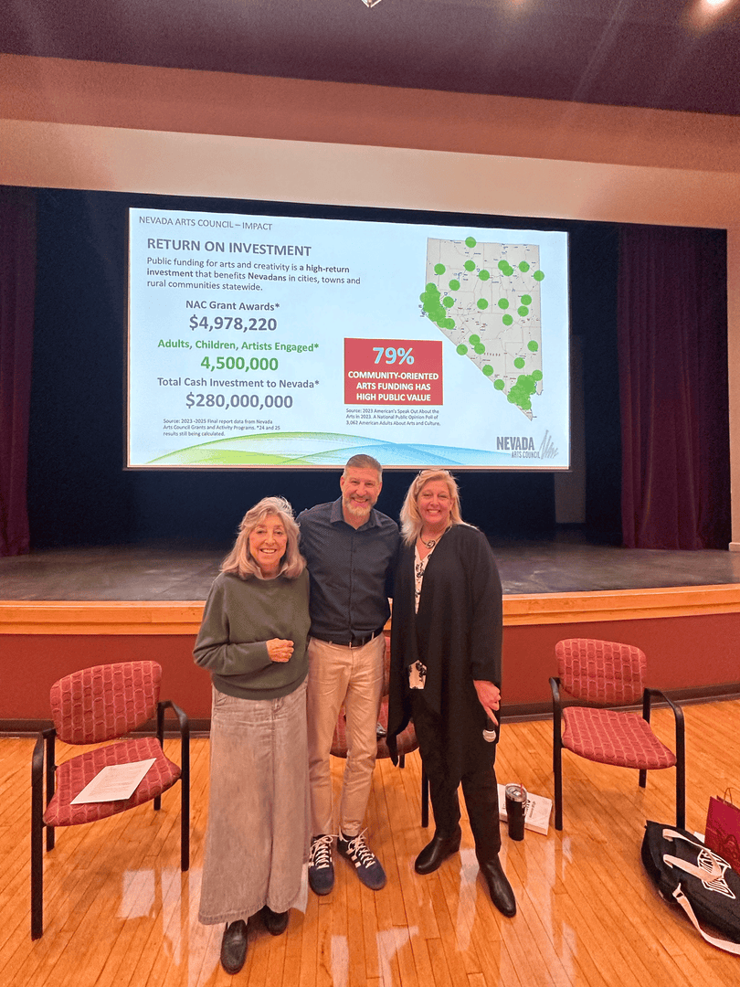 nvartscouncil's tweet image. Last week in Las Vegas, we welcomed Mary Anne Carter, Chairman of the @NEAArts, and our Executive Director, Tony Manfredi, for a roundtable with grantees. Thanks to @repdinatitus for joining the conversation on arts as community builders! #NevadaArts #NEA