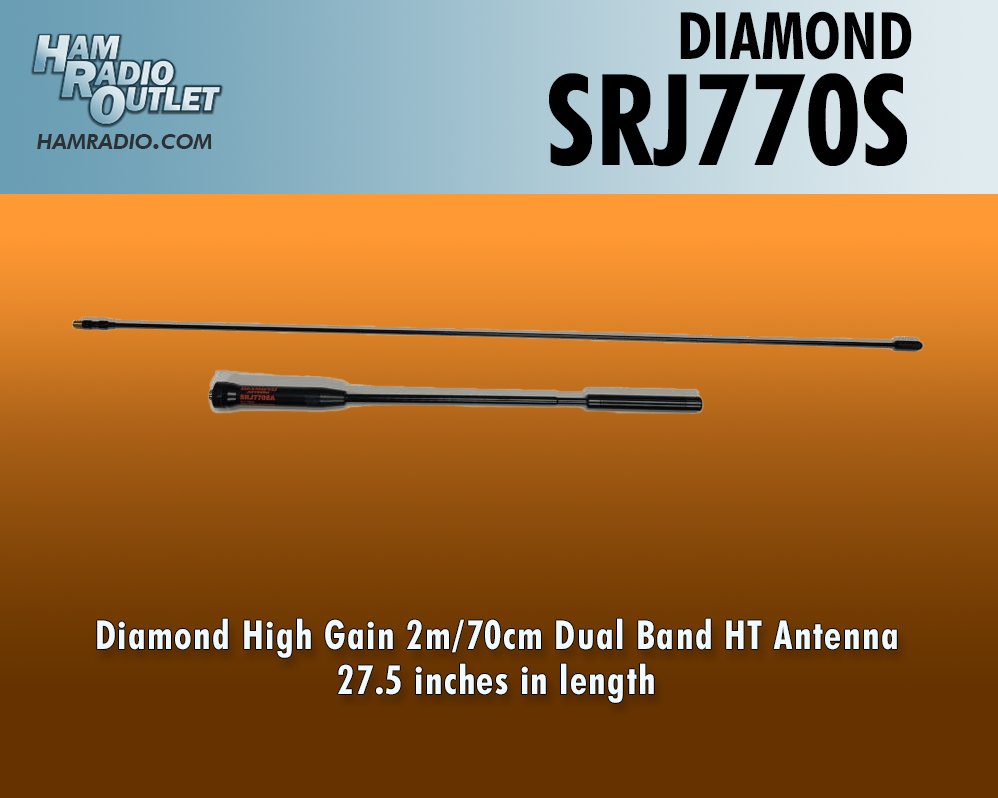 HamRadioOutlet's tweet photo. https://t.co/EbYTk2qpI4
Diamond High Gain 2m/70cm Dual Band HT Antenna.
27.5 "
Which HT in your collection will benefit most from this antenna?
See all our products here: https://t.co/uAjxJmV5N8
#HamRadioOutlet #HRO #amateurradio #radioamateur #hamradio #hamradiooperator #diamond https://t.co/CxjKr81FLR