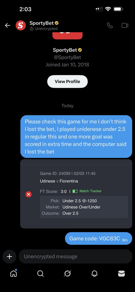 agentsabinus's tweet photo. @SportyBet Maybe you can help me in the comment section cuz I have already sent you a dm and here is the proof https://t.co/mylK7NMztx