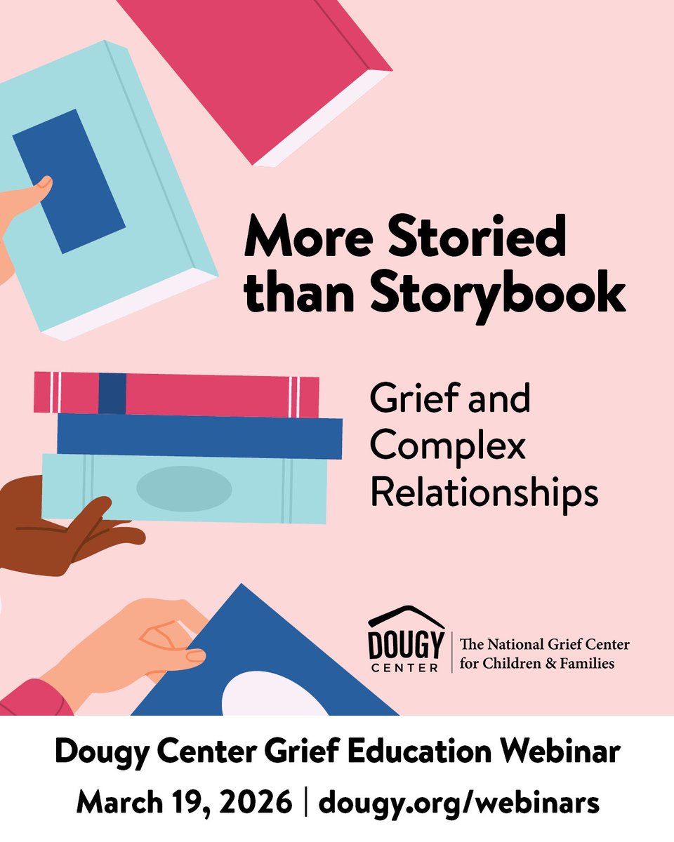 thedougycenter's tweet photo. Join us for our upcoming Grief Education Webinar: More Storied than Storybook, Grief and Complex Relationships.
Register today at https://t.co/E0nQfPirQX 
#dougycenter #thedougycenter #griefeducation #understandgrief #GriefResources https://t.co/TJt122DjRb