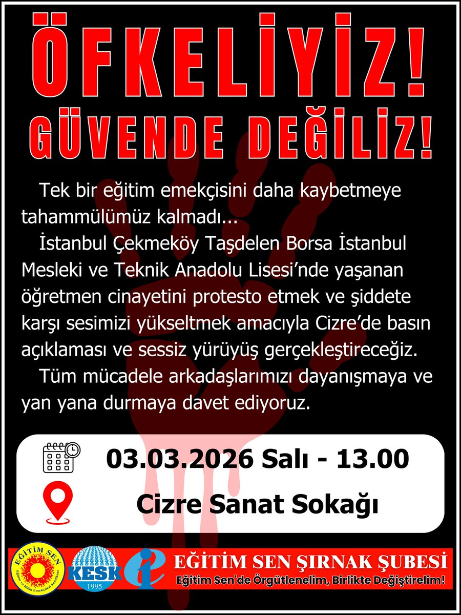 Eğitim Sen Şırnak tweet media