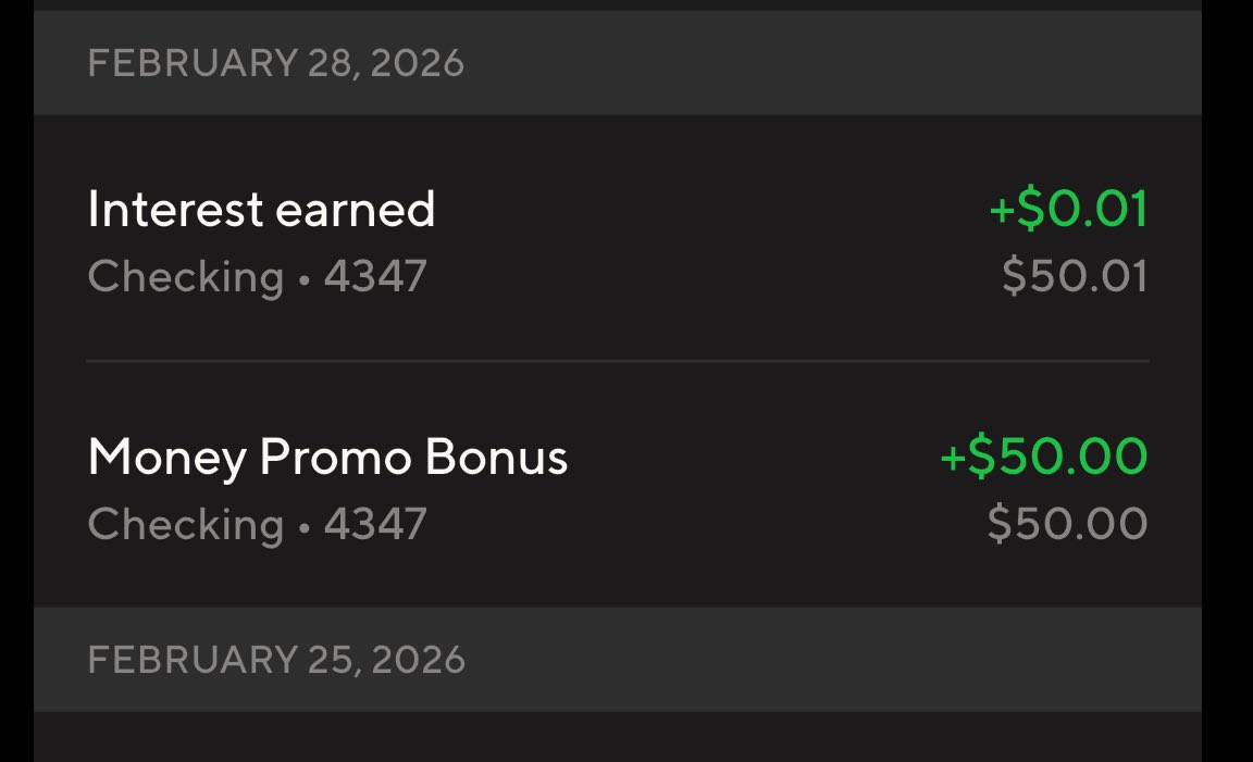 coopinvests's tweet photo. $SOFI just blessed me with $50 for a direct deposit bonus. Happy Monday. https://t.co/cWqW671dRU