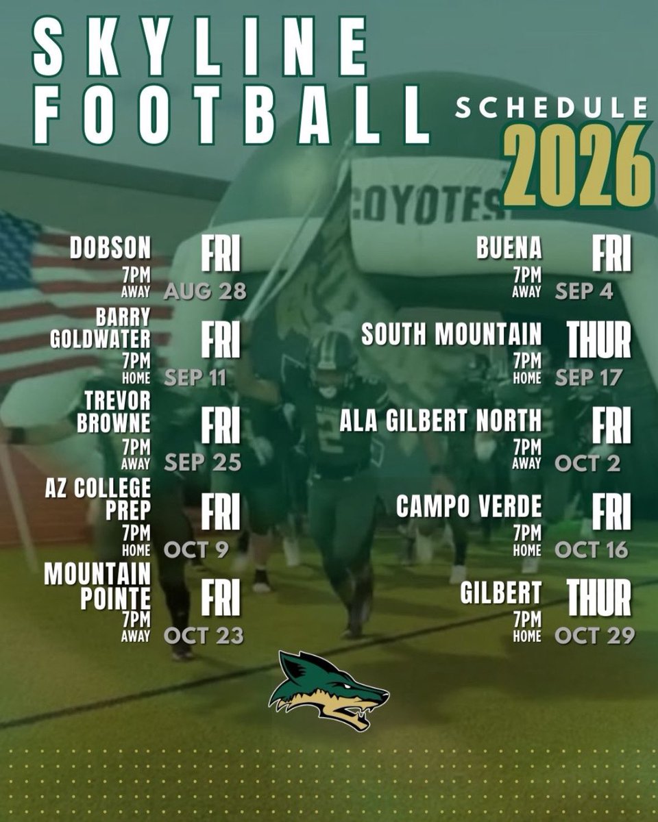Skyline Coyotes Football tweet media