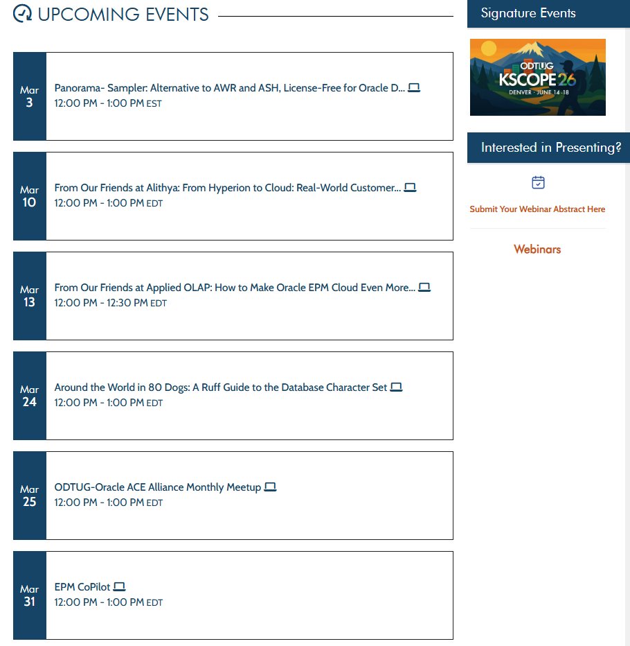 Oracle Developer & Technology User Group (ODTUG) tweet media