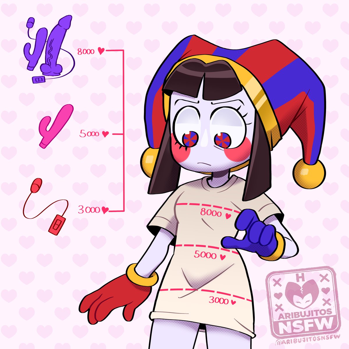 AribujitosNsfw's tweet photo. Veamos como termina esto! Den sus mejores likes para decidir con qué se divertirá Pomni 
.
.
.
.
(Hasta planeo hacer lo mismo con Ragatha y puede que Jax) 

#tadcnsfw #tadcpomni #pomninsfw https://t.co/HyT6p8Txws