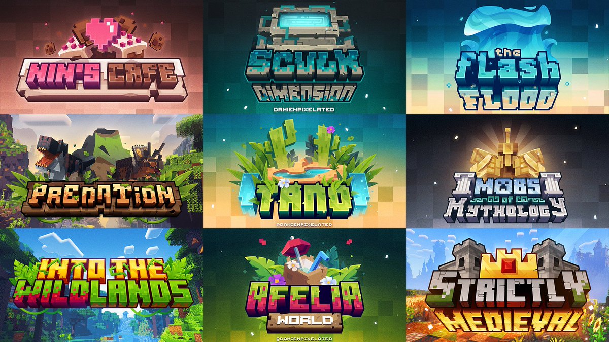 My most popular #Minecraft logos What's your favourite?