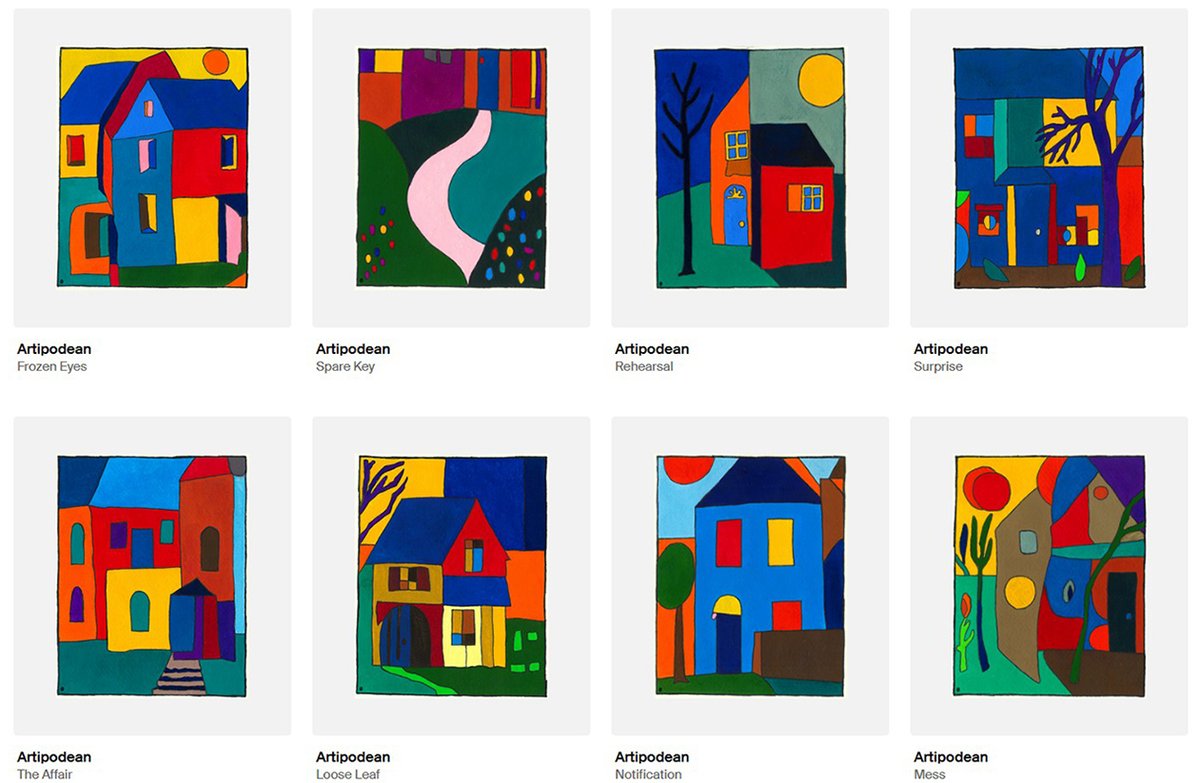 CraigAndrews_'s tweet photo. ✨NEW COLLECTION LAUNCH✨
🏠Behind Closed Doors Collection | Through 35 cubist houses, the collection offers 35 brief glimpses behind the closed doors of our contemporary lives.

👣Current artwork, follow: @Artipodean 
👀View full exhibition on @foundation https://t.co/irMvYJ8kTD https://t.co/6t333y8zZ7