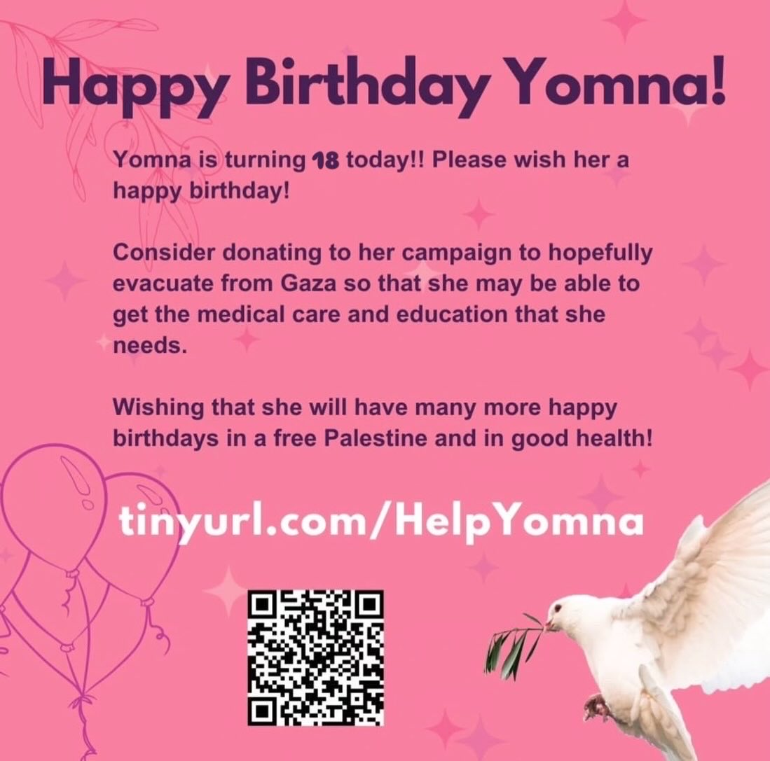 Nothing came in yet friends 💔💔 The day is almost over!! Let’s make it special for Yomna 🎂 gofund.me/640749a6