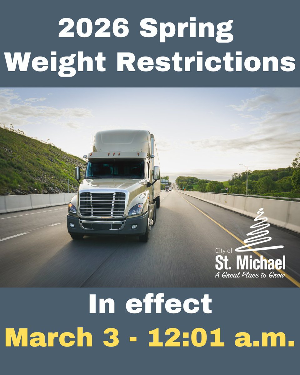Spring Load Restrictions in St. Michael go into effect on Tuesday, May ...