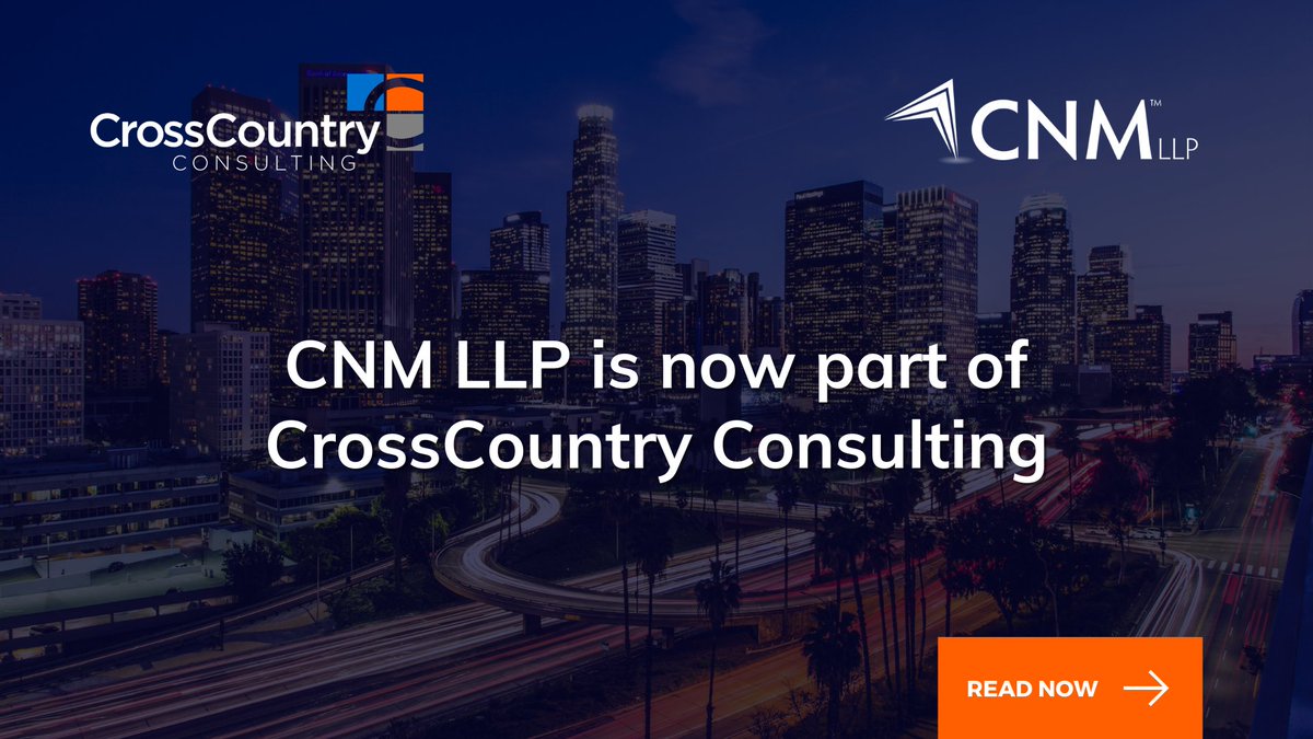 CNM_LLP's tweet photo. Big news! CNM is now part of @CrossCountryCo, combining our expertise with CrossCountry’s national reach.  

Excited to join a firm that shares our dedication to creating a people-first culture. 🔗 Read more: https://t.co/DMHvUK7uFd 
#CrossCountryConsulting #Growth #Consulting https://t.co/juuHzdiZRg