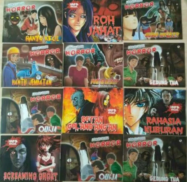 Gen Z masih ada yang relate sama buku kecil horror kaya gini. Dulu sering baca punya sepupu, tapi abis itu ga berani ke kamar mandi sendirian 😬