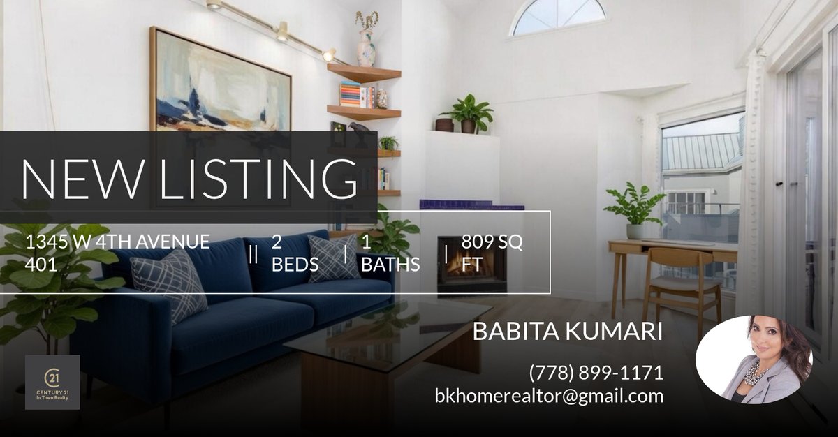 BKHOMEREALTOR's tweet photo. 📍 New Listing 📍 Take a look at this fantastic new property that just hit the market located at 1345 W 4th Avenue 401 in Vancouver. Reach out here or at (778) 899-1171 for more information!

Listed by Rhiannon A. Foster *PREC The ... https://t.co/PHTU7xPxHW https://t.co/hsex9p2Xij