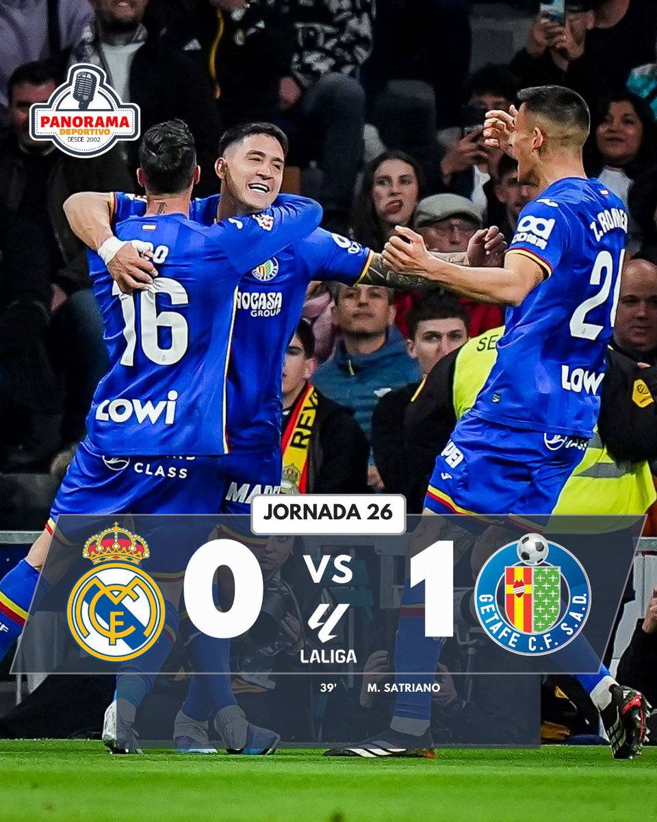 REAL MADRID QUEDA EN LA PENUMBRA

Getafe le sacó la victoria a un gris Real Madrid que no promete nada y le deja servida LaLiga al Barcelona 

Un golazo de Satriano fue suficiente para noquear al peor Real Madrid de los últimos años,
