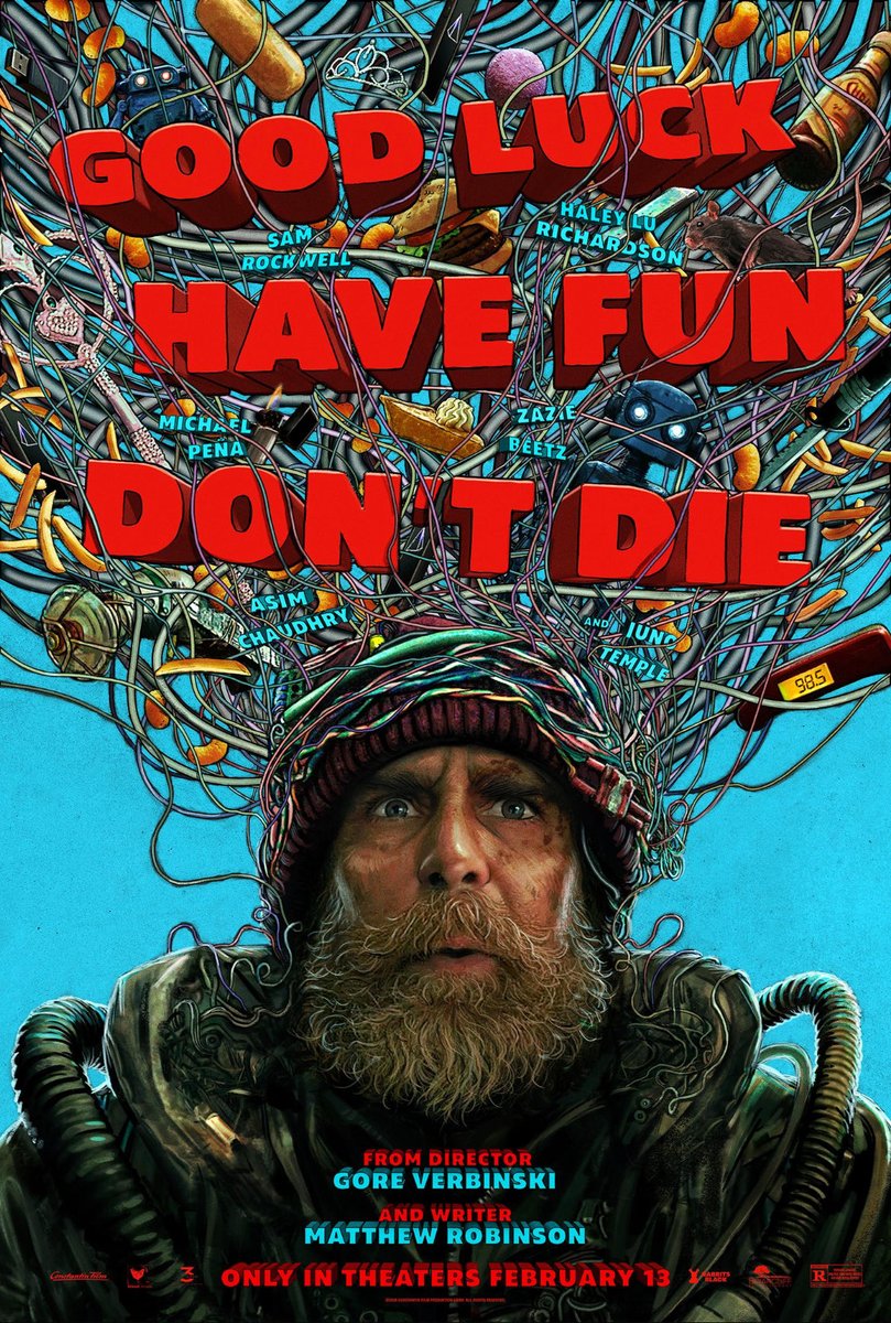 It’s biggest strength is its downright weirdness. Here’s my review of #GoodLuckHaveFunDontDie wedontneedroads.co.uk/reviews/sci-fi…