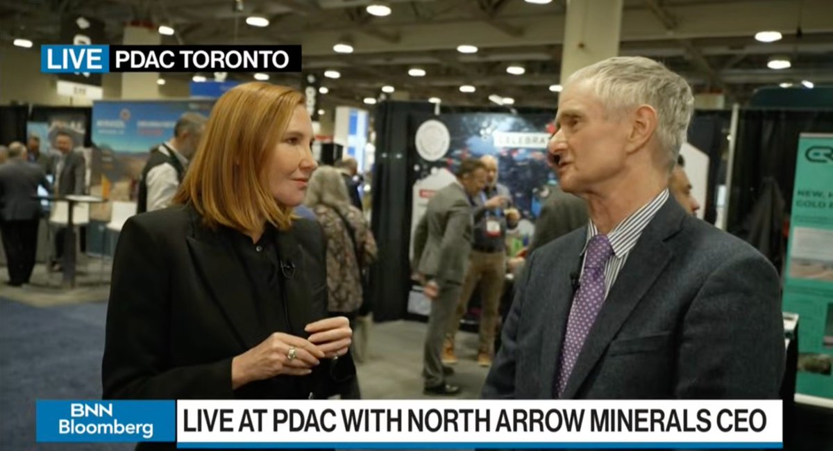 ▶️  BNN Bloomberg Live at #PDAC2026 with North Arrow Minerals

CEO Eira Thomas joins BNN Bloomberg to discuss the Canadian mining industry and their early success drilling for gold in Botswana.

📺 Watch the full interview: youtu.be/z6dvVMX71c4

#Gold #Drilling #GreenstoneBelt