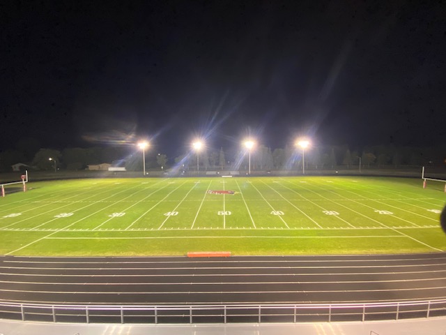NDFBfields's tweet photo. Cardinal Stadium in Carrington, ND. Constructed in '23, it replaced the structure "Stadium 76" which stood since '76. Former UND &amp; Vikings standout Jim Kleinsasser played here from '91-'94 &amp; is home to 2 State Title teams (82 &amp; 89). Thank you Coach Kyle Smith for pics &amp; info! https://t.co/krOdZD4MzZ