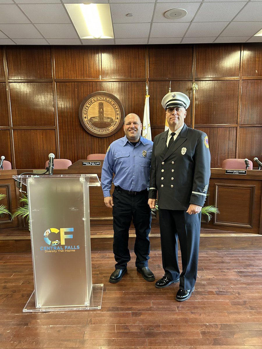 Today was a bitter sweet day for Local 1261. 
Retired Lt. Jimmy Allen was sworn in with the Central Falls Fire Dept. Always tough to lose experience coupled with a strong union presence, but he’s going to a fine department and they definitely got one of the good ones.
Good luck!