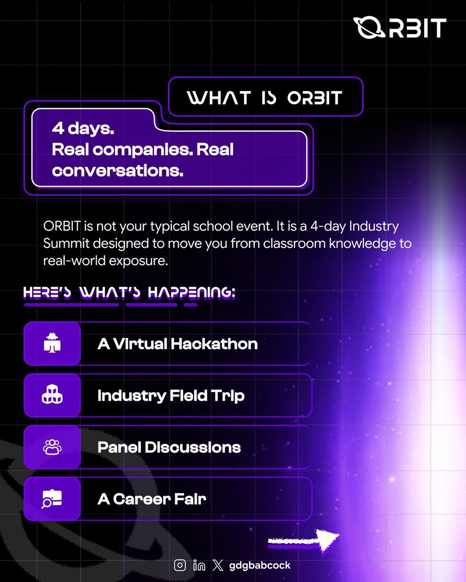 GDGBabcock's tweet photo. You've seen the teasers, now have the truth. 

Every orbit needs an axis.
Every system needs a center.

Purpose is your axis.
Opportunity is your orbit. https://t.co/QJzZxrGsCw