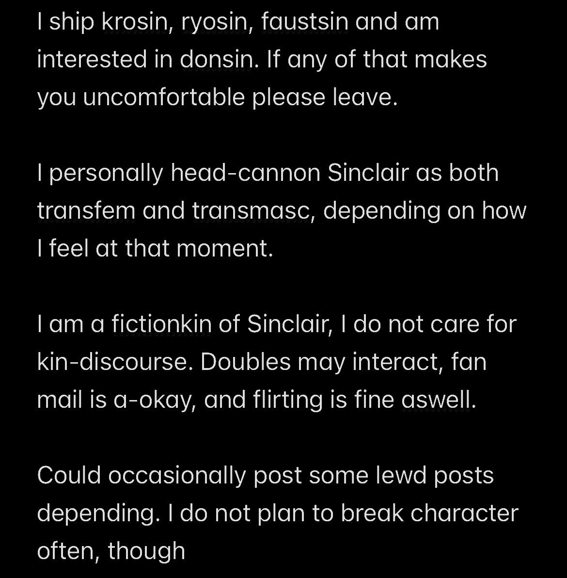 Sinclair_Emill's tweet photo. Manager was kind enough to point out that the extended bio thing is broken.. So I will leave this here.. https://t.co/kJVuQf4a89