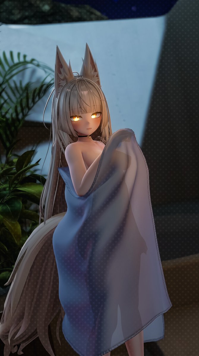 Qro_vrc's tweet photo. Slightly chill here, let's hop into comfy bed ~ 🌖💛

#Airi3D https://t.co/7SLEeiqVtl