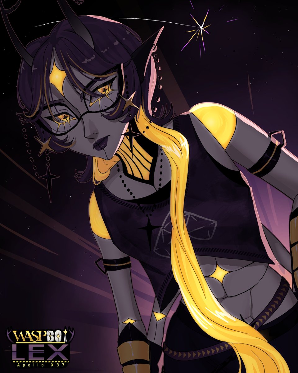 Weekly Illustration + Next Week's Stream Schedule 
twitch.tv/waspbot_lex
#EnVtuber #twitchStream #Art