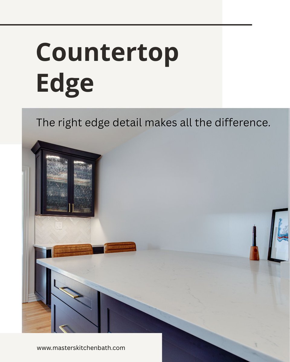 Masters_K_Bath's tweet image. The profile you choose for your countertop edge may seem like a small decision, but it has a noticeable impact on both the look and feel of your kitchen. The best choice depends on your design style and how you use the space.
masterskitchenbath.com  #countertops #counteredge