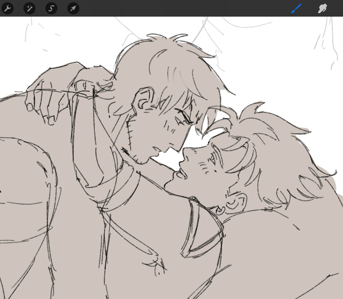 humerus000's tweet photo. wip i got a funny idea but they turned out so gentle i kinda feel bad i'm about to make fun of them https://t.co/UUmaknCR8d
