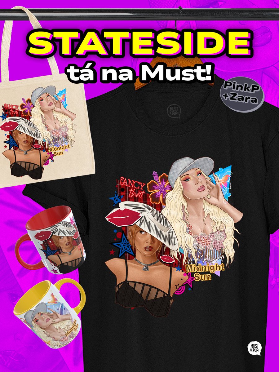 MustBePopLoja's tweet photo. VEIO AÍ! Stateside virou coleção ✨️

PinkPantheress + Zara Larsson agora em camiseta e uma linha completa pra usar e colecionar.

https://t.co/moRj9CCO61 https://t.co/N6UACG7L1h