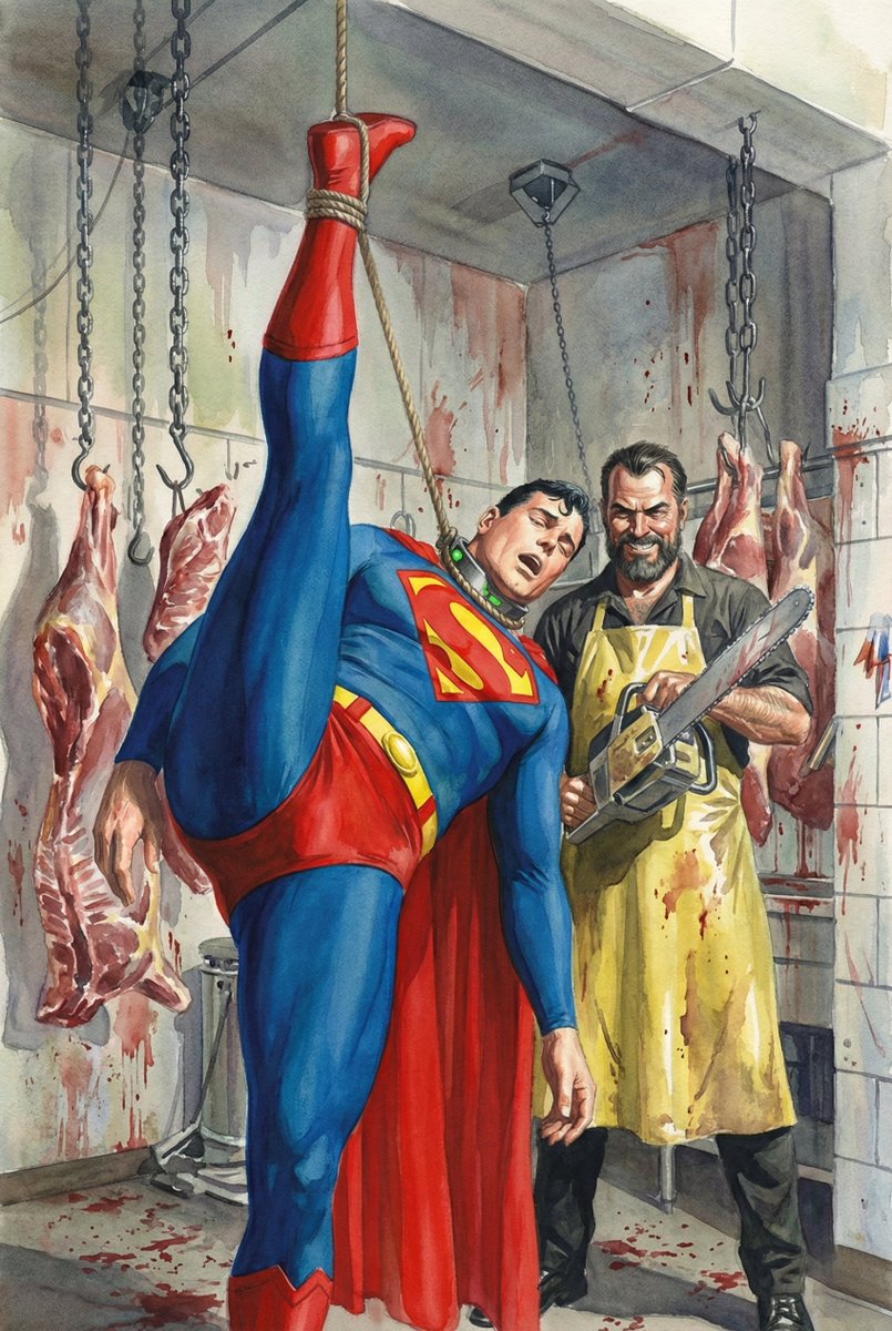 Welcome to LexCorp slaughterhouse, where today's caped wonder ends up as tomorrow's hamburger. The chainsaw's screaming, time's running out... Someone help our overgrown Boy Scout from Kansas before Lex start taking orders!