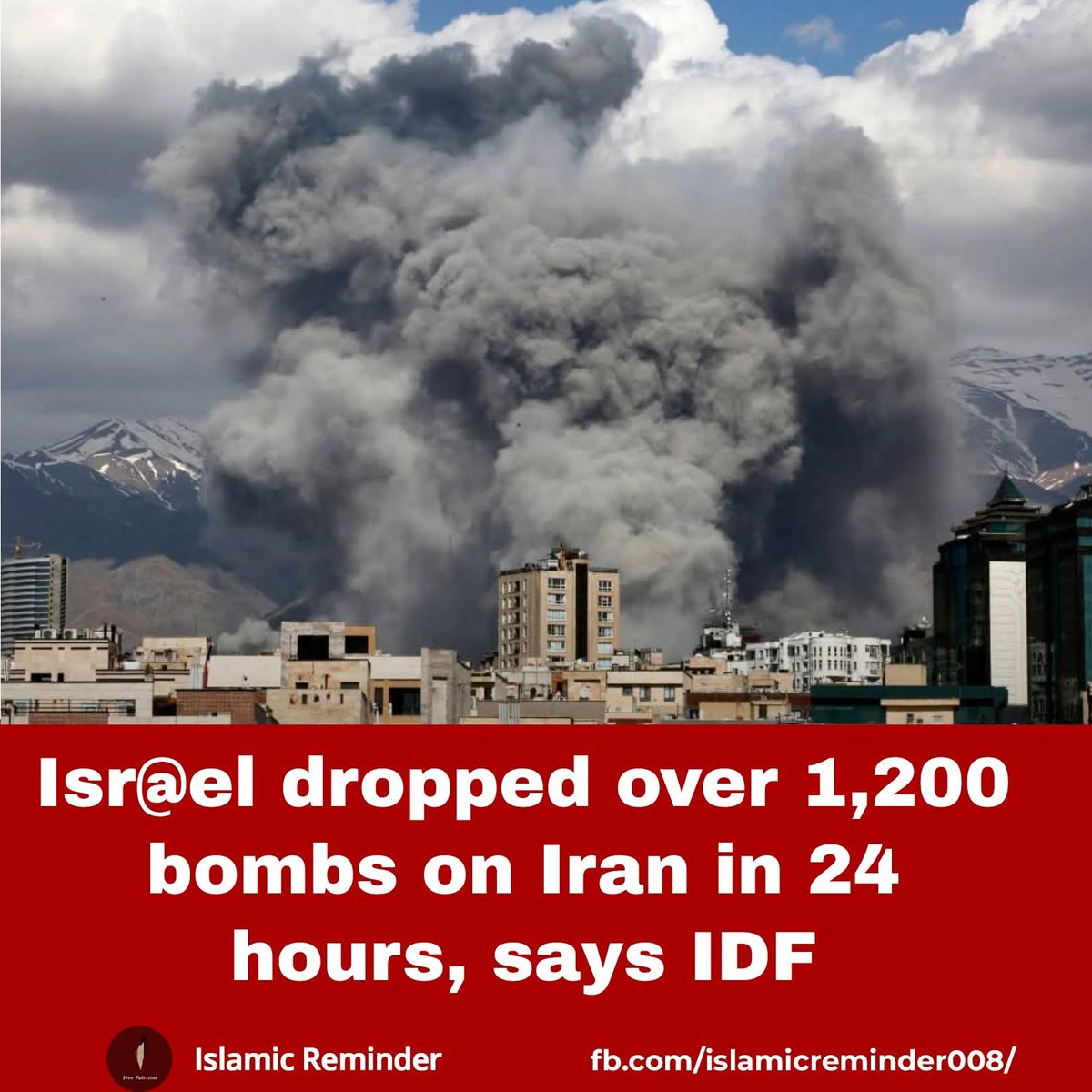 Mayskarema's tweet photo. The IDF announced on Sunday morning that it has dropped over 1,200 bombs on Iranian targets since the start of the war.

On Saturday night, the IDF had said that over 200 aircraft had struck 500 Iranian targets. https://t.co/n37Db1oDUN