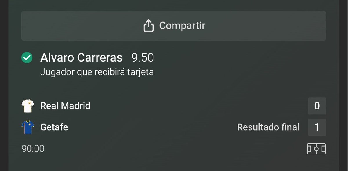 detarjetas90's tweet photo. Pillamos en mi canal la tarjeta a Carreras y una pena la cuota @ 36 con la tarjeta a Mario Martín que debería habérsela llevado sobradamente.... 

Menudo festival este final de partido! https://t.co/WjNa0hjXsA