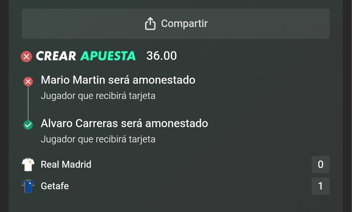 detarjetas90's tweet photo. Pillamos en mi canal la tarjeta a Carreras y una pena la cuota @ 36 con la tarjeta a Mario Martín que debería habérsela llevado sobradamente.... 

Menudo festival este final de partido! https://t.co/WjNa0hjXsA