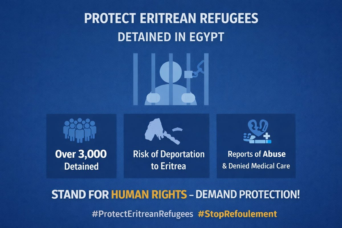 Devid91028's tweet photo. When detention centers have no one watching over them, they almost always lead to abuse. We’re demanding that any center where torture has been reported be shut down immediately, instead of being locked up, We call to the Egyptian authorities to stop the crimes over refugees in their country's and refugees should be moved into the care of groups that actually help people. #BlueRevolution @UNHCREgypt
@moiegy @Reuters @amnesty @MostafaMadbou10 @Refugees @AlsisiOfficial @AmnestyMENA 
@hrw @hrw_ar @IOMEgypt @UN
@UNmigration @UNHumanRights
@CabinetEgy @MfaEgypt @EIPR @Egyptpresidenci @nchregypt
@ICRC @rpegyorg @UNWatch
@UNEP @AFP @Eu_echo @Unocha
@UNReliefChief @RefugeesMedia
@Raoufmazou @FilippoGrandi @RuvenMenik  @BarhamSalih @UN_SPExperts @MadaMasr
@EU_Commission