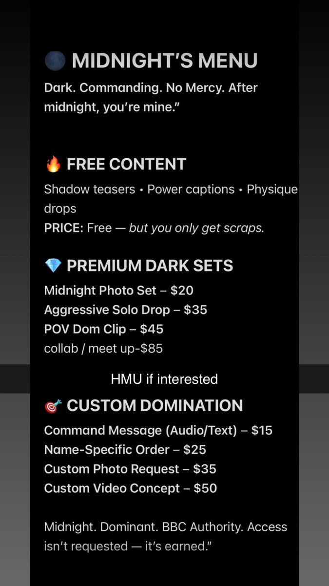 Hey everyone, I know it’s been a while but I been struggling financially lately so that’s why I am selling content in meet ups if you’re interested, please hit me up