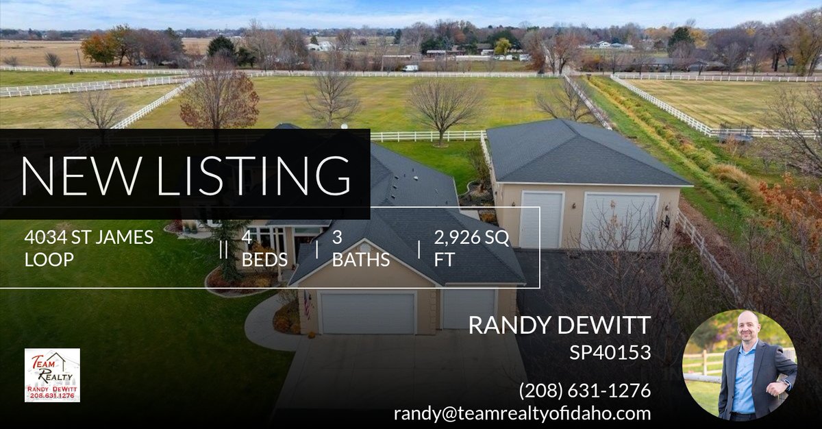 RealtorRandy208's tweet photo. 📍 New Listing 📍 Take a look at this fantastic new property that just hit the market located at 4034 St James Loop in Nampa. Reach out here or at (208) 631-1276 for more information

Randy DeWitt
Team Realty of Idaho https://t.co/iVMEqjEBqU https://t.co/p1Ns8qRYWk