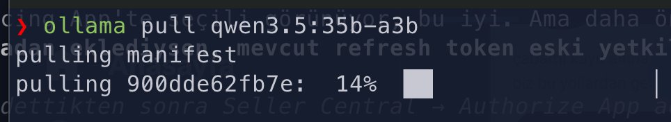 Qwen3.5:35b deneyelim bakalım :)