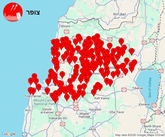 SprinterPress's tweet photo. IRGC Missile barrage inbound to northern Israel https://t.co/ZbgvGpkqmQ