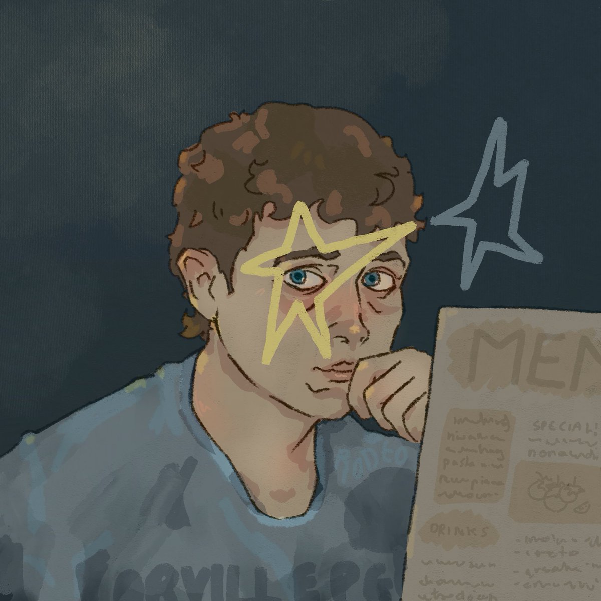 rodeo_art's tweet photo. Pretty boy watching Robby while at work do. This came to me like a vision do u guys recognise the reference 

#hucklerobby #huckleberry #denniswhitaker #denniswhitakerfanart #fanart #artmoots #thepitt #drrobby https://t.co/Ay9LBEM0fa