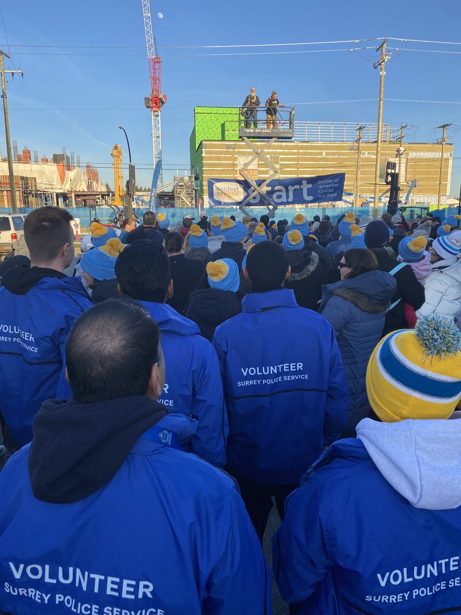 surreyps's tweet photo. This past weekend, our Community 1st officers and volunteers took part in the Coldest Night of the Year walks in Cloverdale and Whalley to support  Storehouse Society and @SUMSplace. Thank you to everyone who took participated and supported local charities! #SPSintheCommunity https://t.co/dmucPw1h52