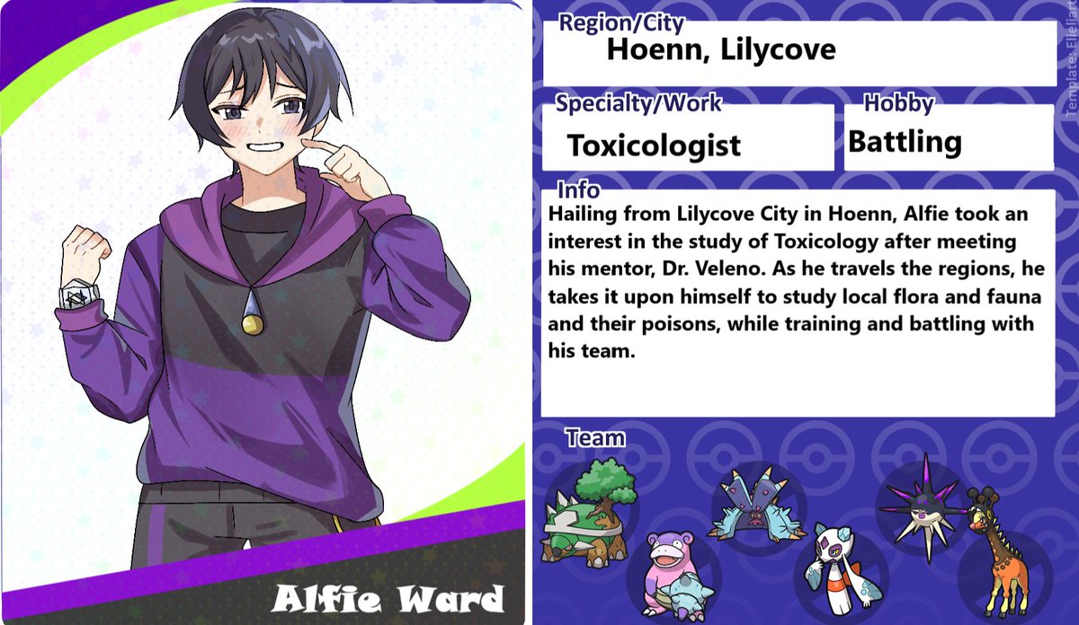 shellhound42399's tweet photo. Wanted to do my own submission for #trainercollab2026 ! Shoutout to @EliEliArt for making the templates! Art was done by the incredible @rairaizone ! https://t.co/ohz40UNj4m