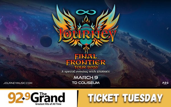 929TheGrand's tweet photo. Join The Grand tomorrow for your chance to score tickets to see Journey: The Final Frontier Tour 2026 at TD Coliseum on March 9th!👏

ℹ️ https://t.co/WKsOmp8xsh https://t.co/cHbB0nJ8zX