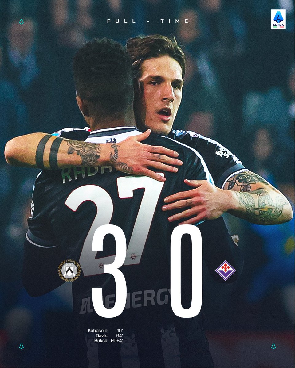 SiaranBolaLive's tweet photo. FT #SerieA 

Udinese 3-0 Fiorentina 

Fiorentina mengkhawatirkan https://t.co/YTX7CIXNdE