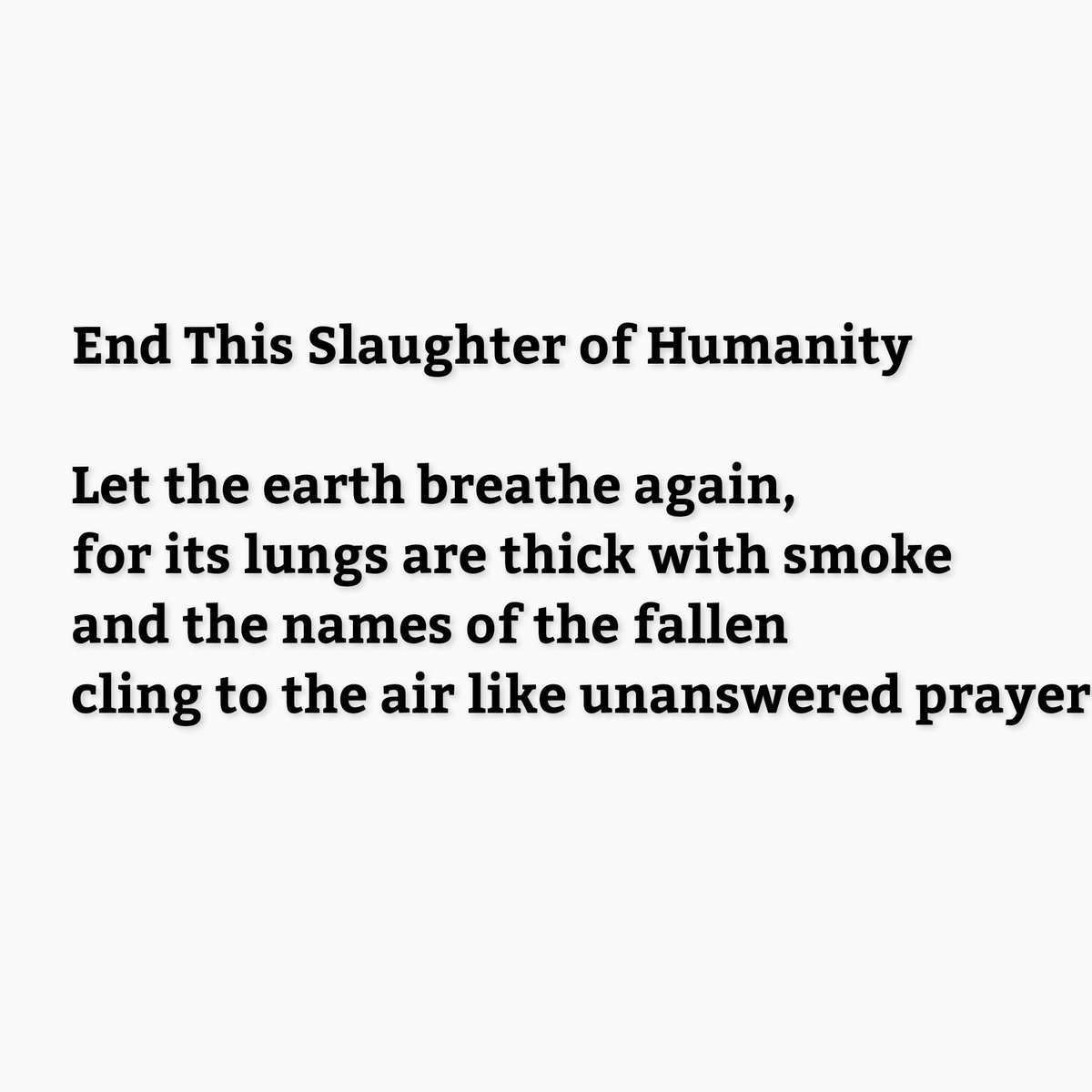 jakhu_'s tweet photo. #SayNoToWar #peace #iran #usa #War #poem  #End_this_slaughter_of_humanity https://t.co/9c8SjlswfH