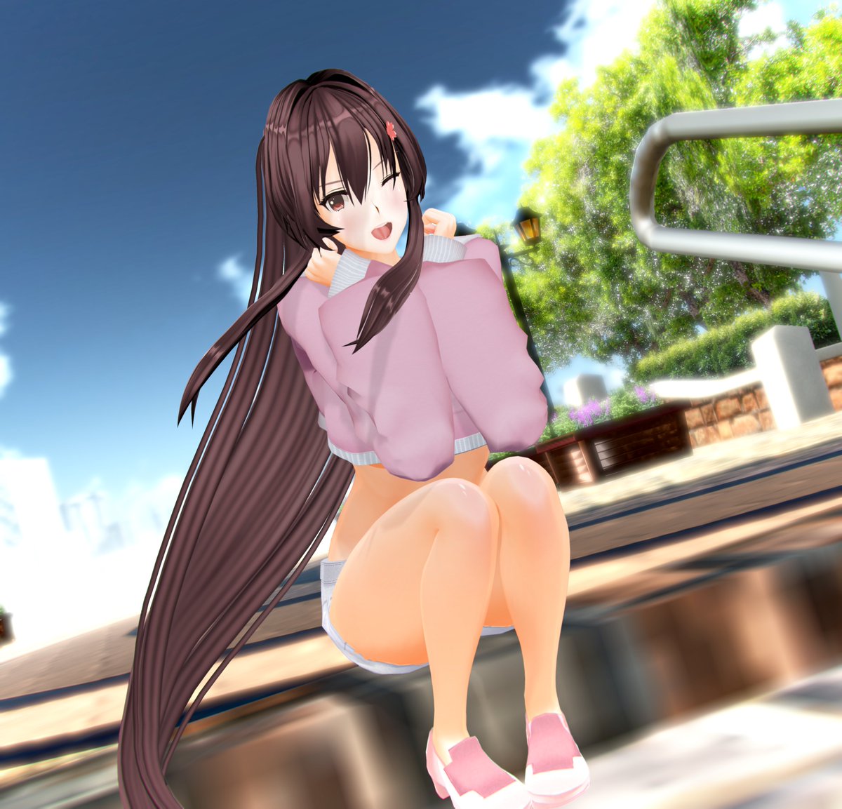 おはようございます

今朝は風が強くて外は大荒れ・・・

皆さまお出かけする時は気を付けましょうね
（再掲）

#艦これ　
#COM3D2