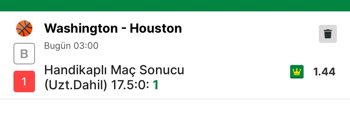 EskiUsulTahmin's tweet photo. 🍀🏀 Washington – Houston
Tercih: Ev +17.5 Hnd ile Kazanır
Oran: 1.44
17.5 sayı ciddi fark.
Washington iç sahada tamamen kopmayabilir.
Handikap tarafı değerli 👀
#NBA #Washington #HoustonRockets #basketbol #handikap #bahis #iddaa #maçanalizi #tahmin #spor #oran #canlı #kupon https://t.co/JlnnUzflnb