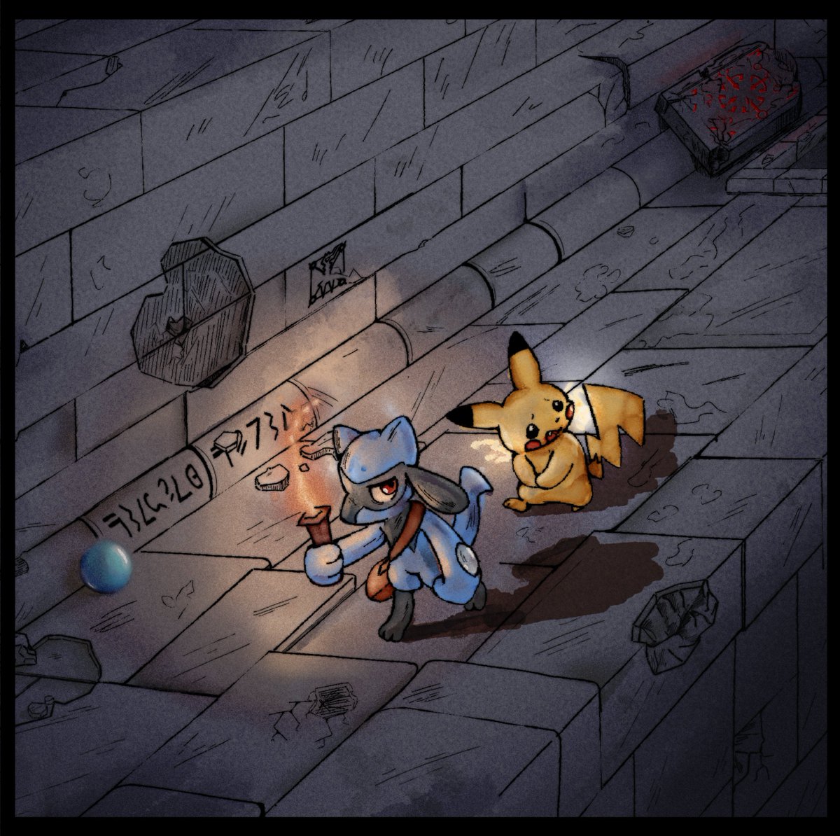 SillyAngel1012's tweet photo. A little too late for 30 Aniversary but i made this for my childhood game. I've made a lot of friends and adventures sharing the love of this saga

PD. please bring us EOS remake 〒▽〒

#Pokemon #Pokemon30 #pokemonfanart #pokemonmisterydungeon #riolu #pikachu #digitalart https://t.co/6VInhRnH2Y
