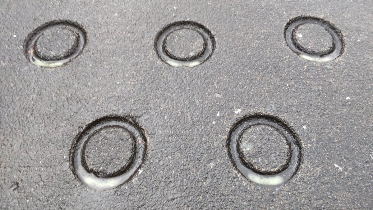 雨の影響で、“花粉溜まり”ができている