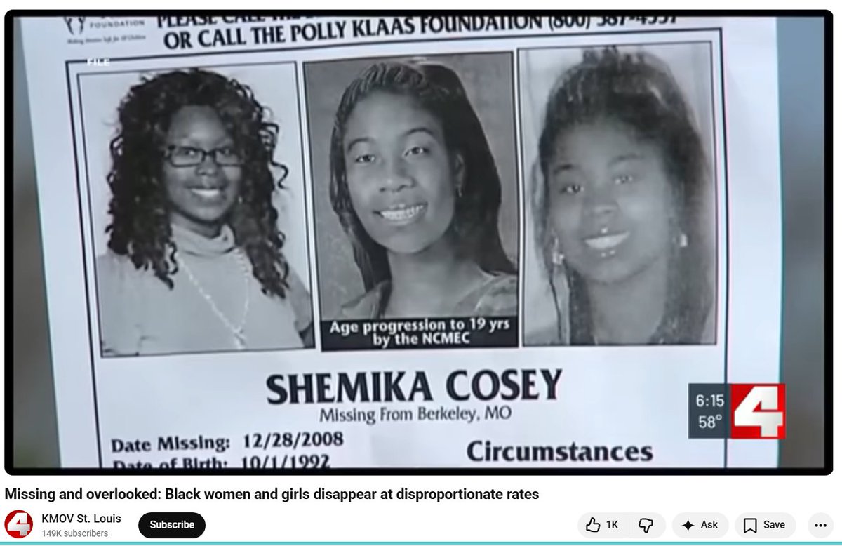 🚨Missing and overlooked: Black women and girls disappear at disproportion... 

youtu.be/jlfNg9A1-gs?si… via <a href="/YouTube/">YouTube</a>